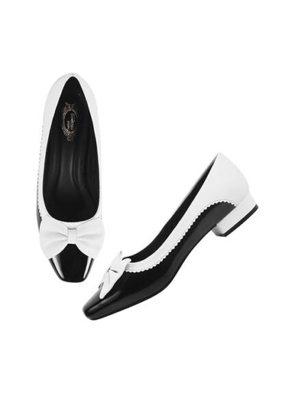 Shoetopia Pointed Toe Bow Detailed Pumps